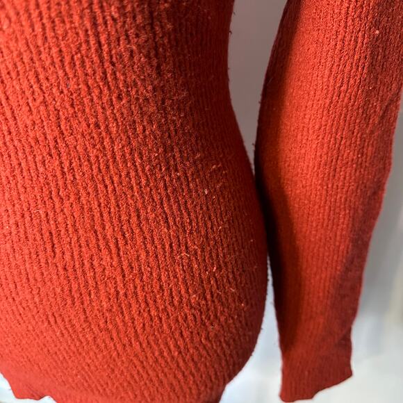 Karl Lagerfeld Cashmere Blend Small Red Turtleneck Sweater Women's Vintage - Picture 6 of 9